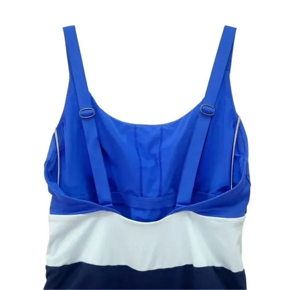 NWT Athleta Coastline One Piece Blue Swimsuit L